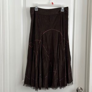 Lana Lee faux suede western skirt size 10